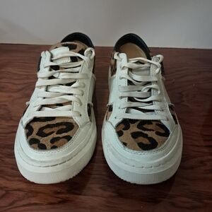 UGG Leopard Print and White Sneakers